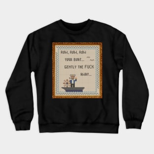 Salty Cap'n Dirty Cross Stitch Crewneck Sweatshirt
